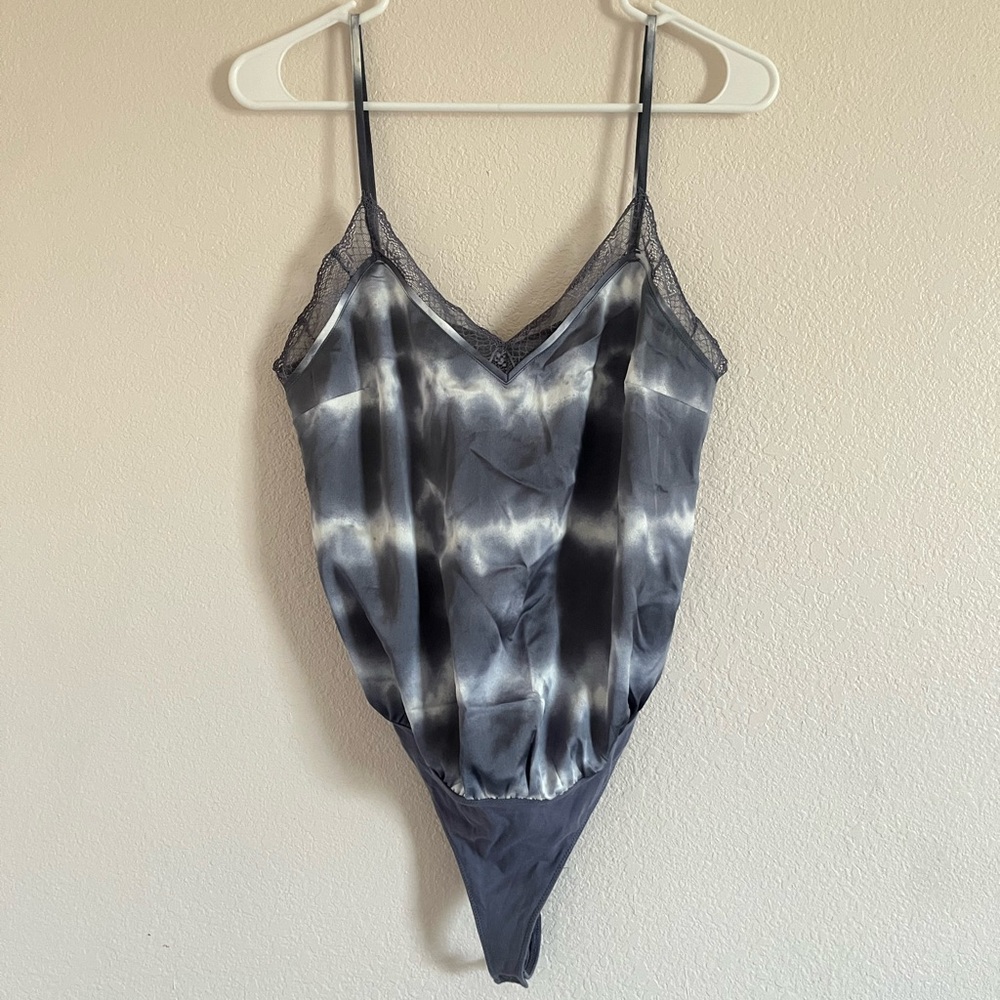 Abercrombie & Fitch Blue Tie-Dye Bodysuit